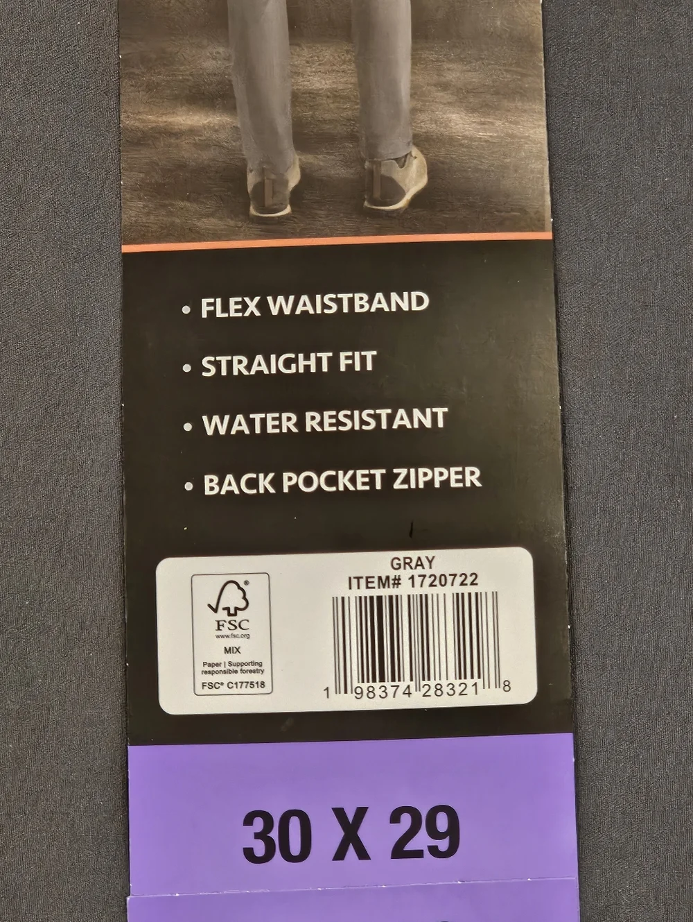 Weatherproof Vintage Straight Fit Tech Pants Water Resistant Gray 30 x 29